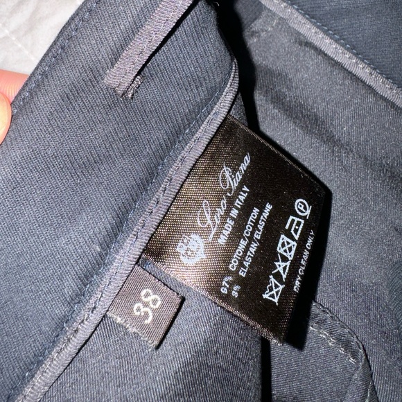 LORO PIANA BLUE COTTON SKINNY TROUSER WOMENS 38 - Picture 5 of 9